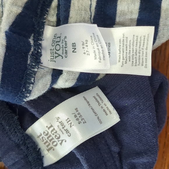 🍁2/$7🍁JUST ONE YOU/YEAR Navy Solid Striped Pants - Picture 4 of 4